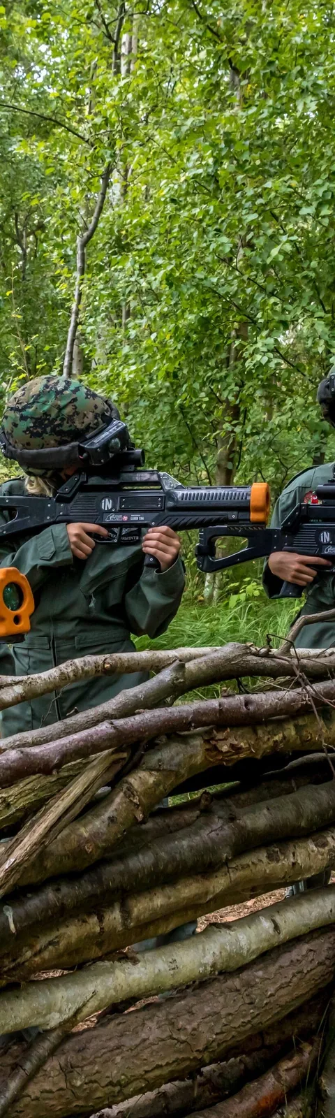 Lasergame Forest in het bos bij Veluwse Poort